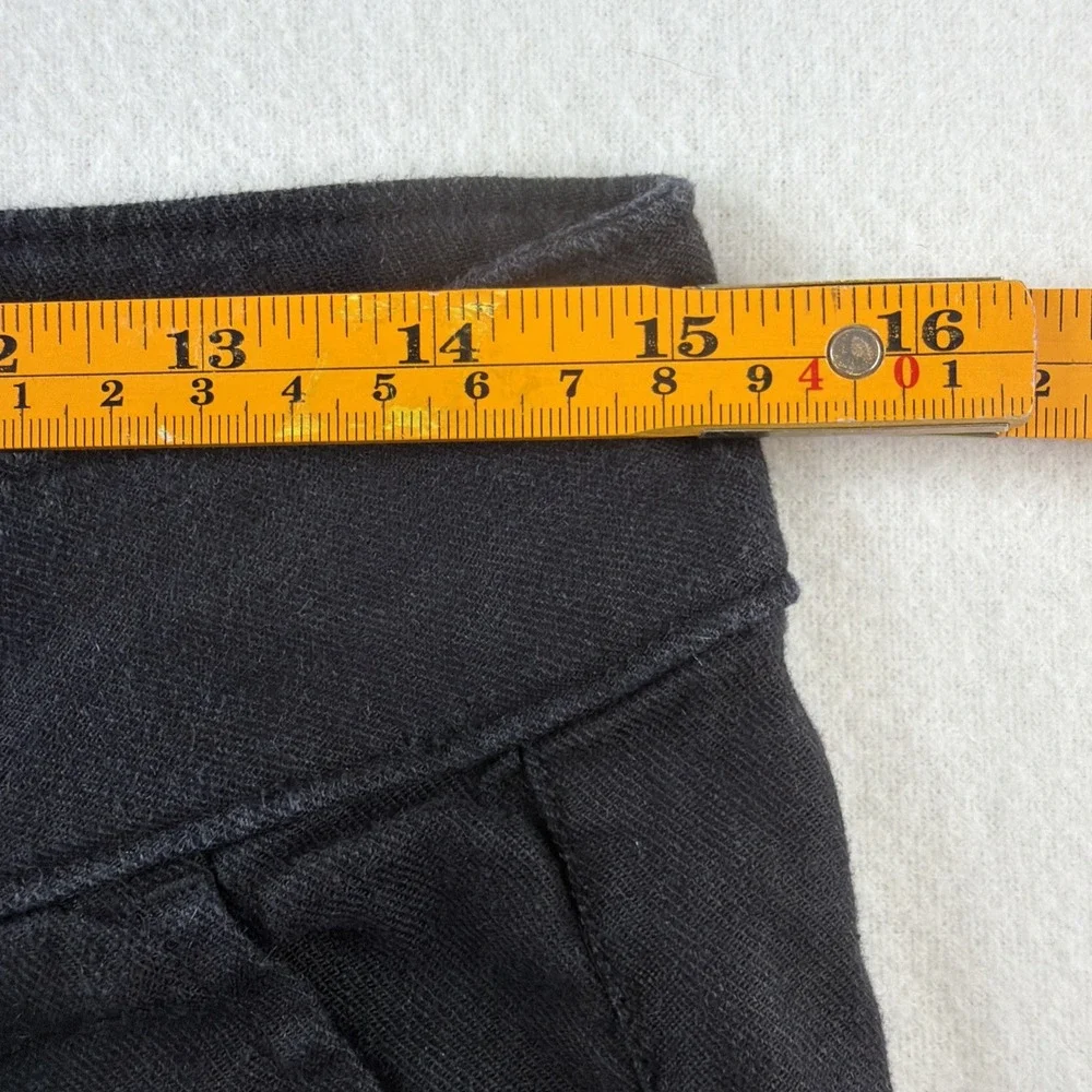NYDJ Women's Shorts Size 6 Black Linen Blend Stretch Bermuda Walking